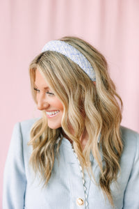 Coastal Blue Tweed Headband