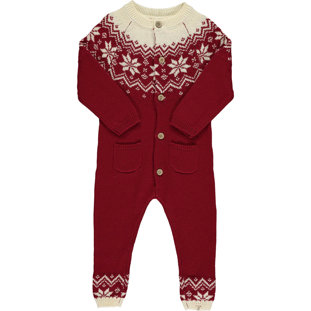 Red Fairisle Polar Romper