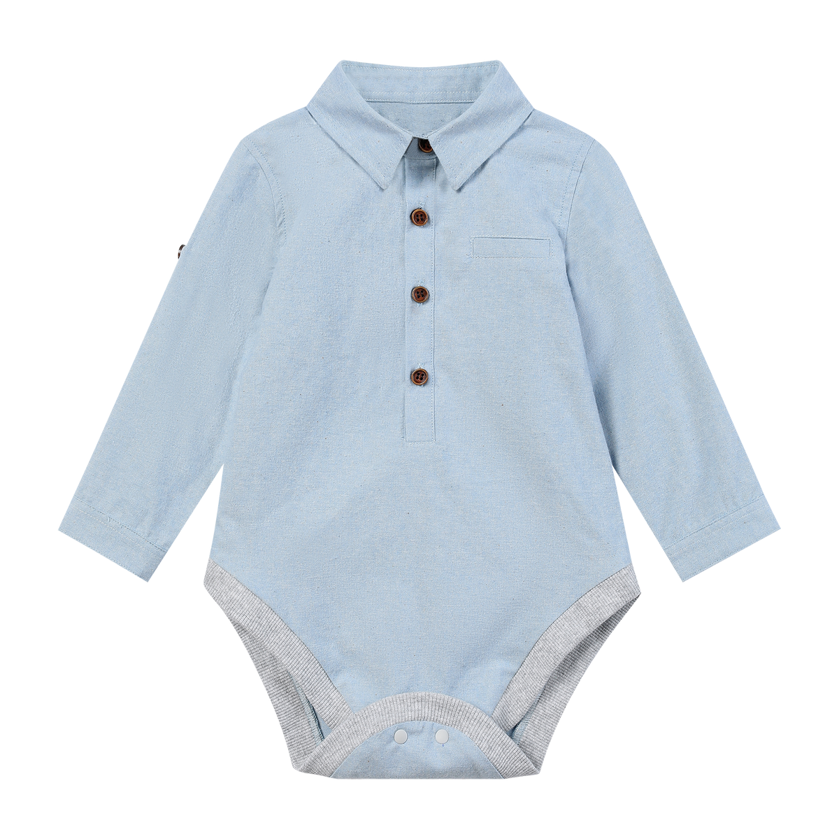 Pale Blue Chambray Onesie