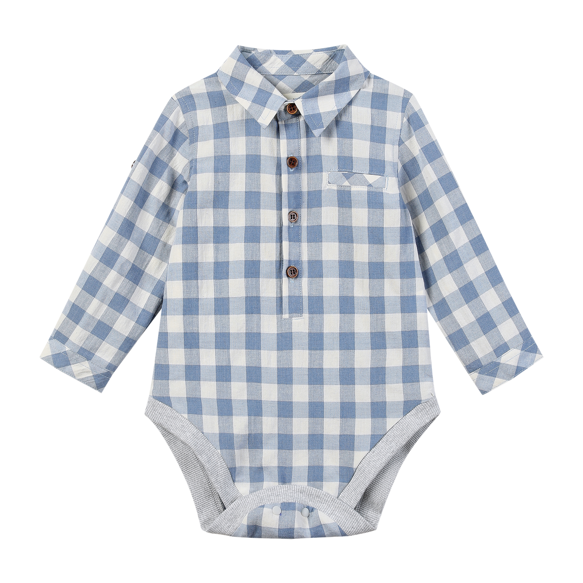 Blue/White Plaid Onesie