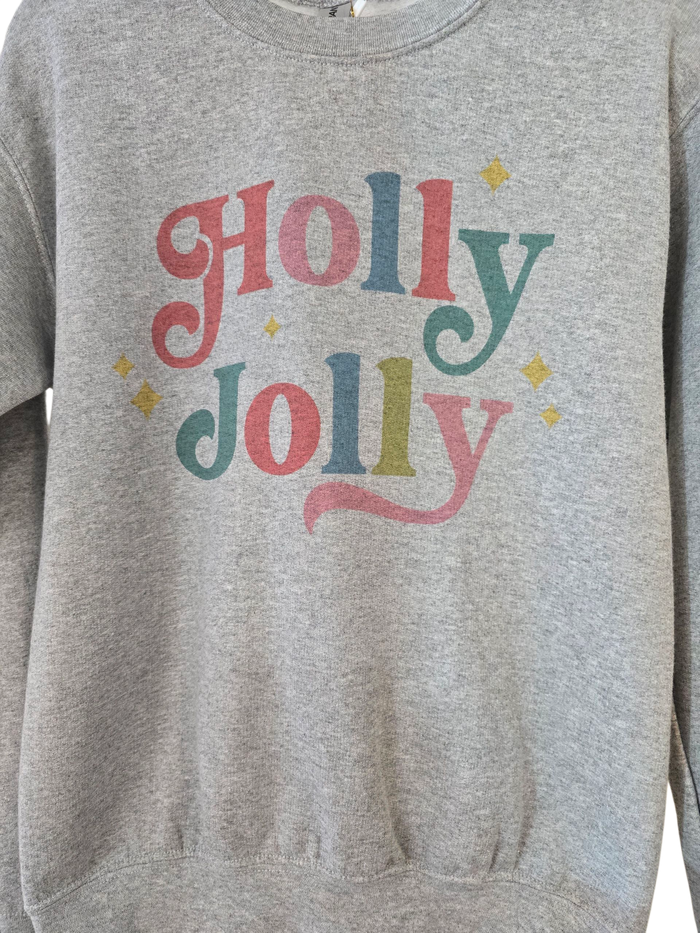 Heather Gray Holly Jolly Sweatshirt