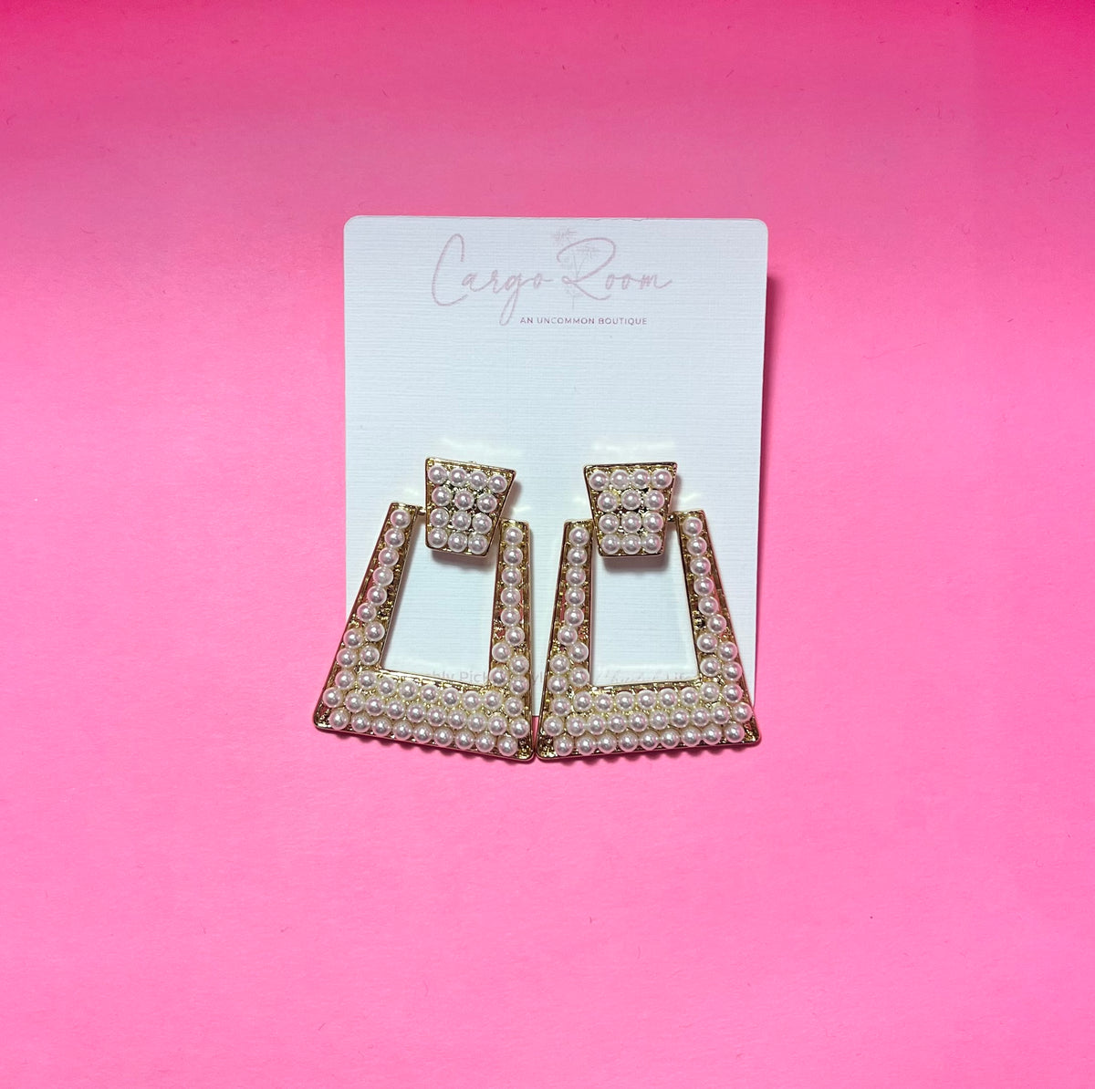 Pearl Stack Dangle Earrings