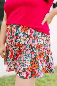 Pink Mix Floral Shorts