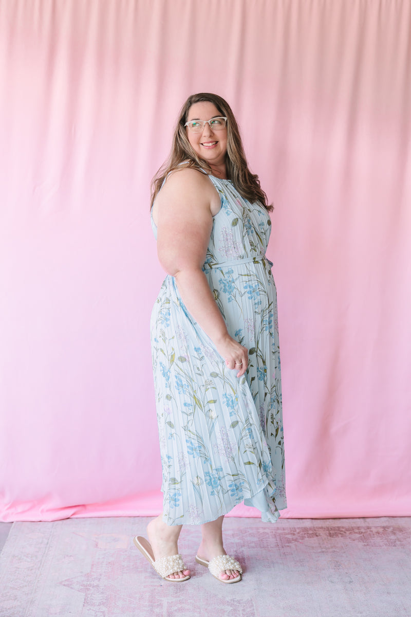 Leida Pleated Midi Dress