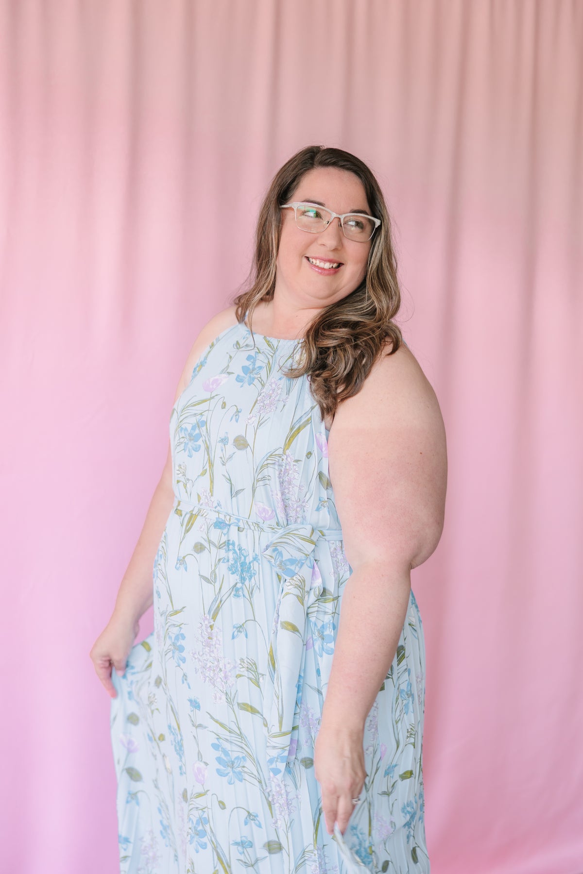Leida Pleated Midi Dress