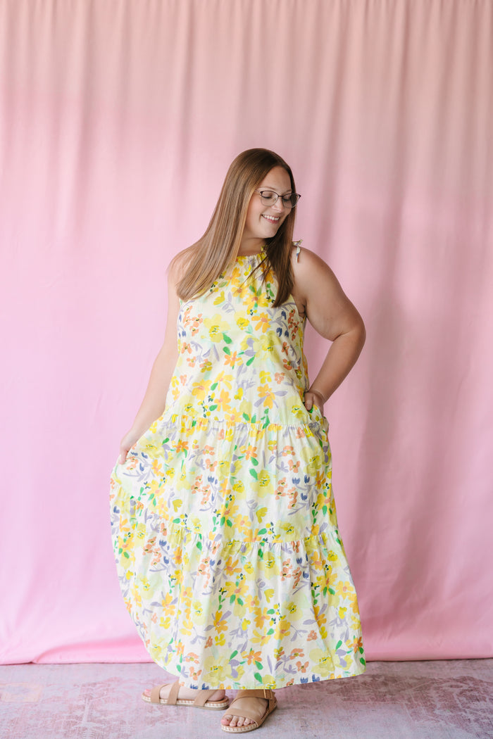Yellow Floral Maxi Dress
