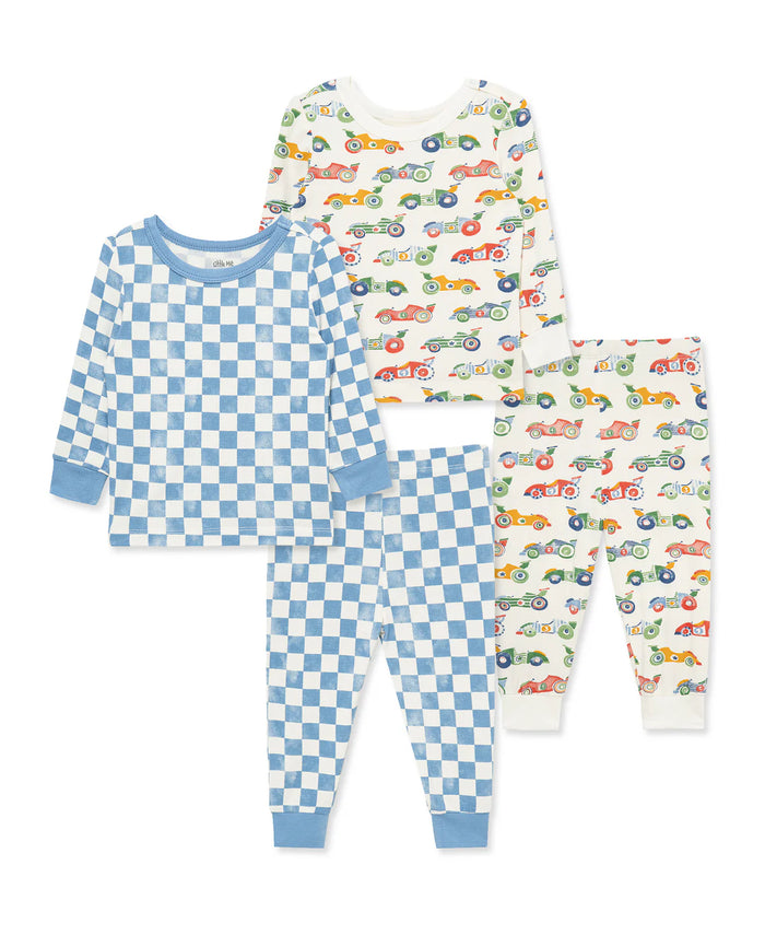 Race Car 4-Piece Pajama Set