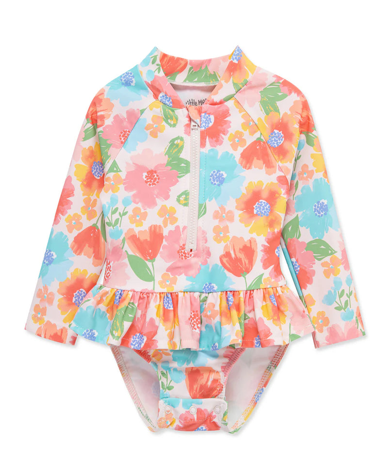 Multi Floral Longsleeve Swimsuit