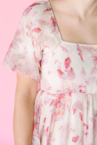 Square Neck Floral Maxi Dress