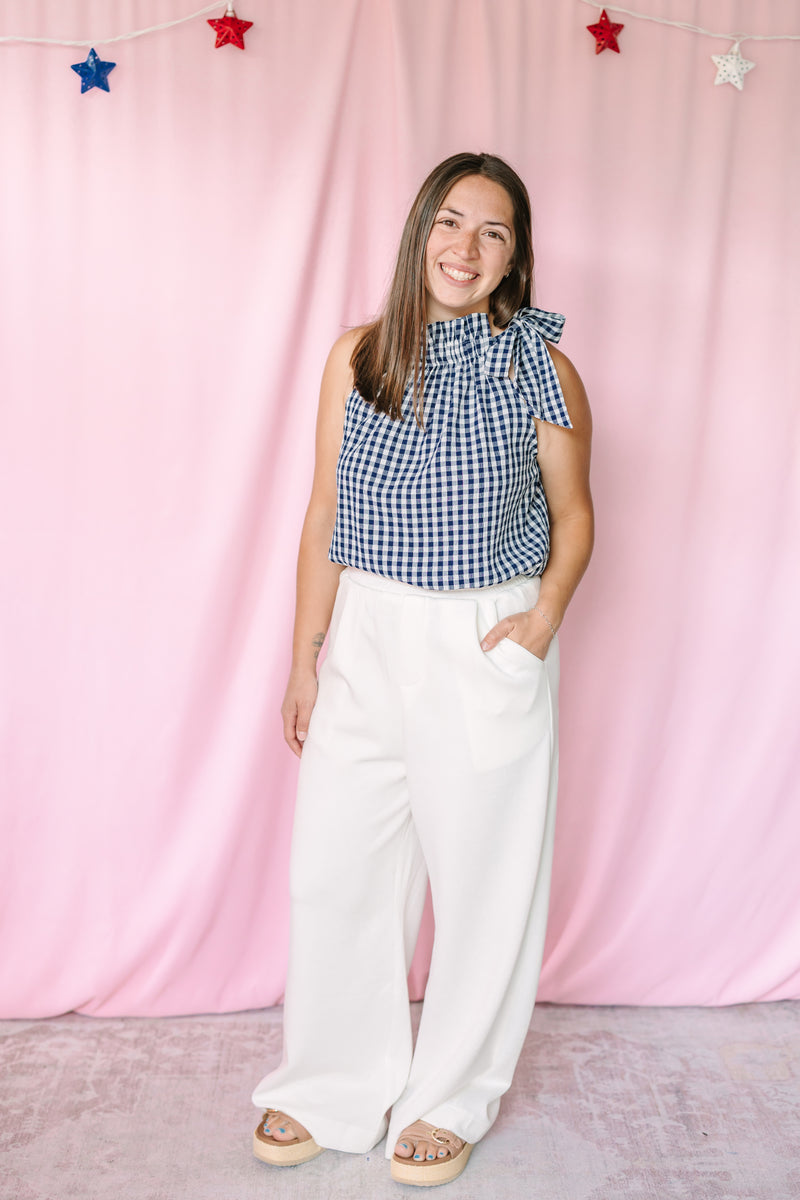 White Wide Leg Pant