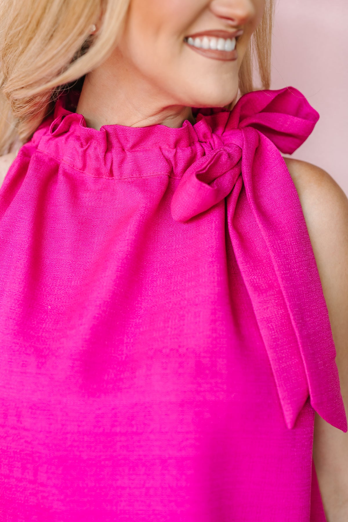 Magenta Sleeveless Mini Dress