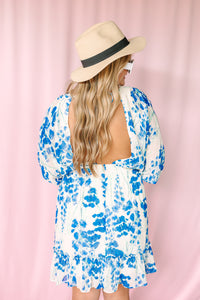 Blue Floral Mini Dress