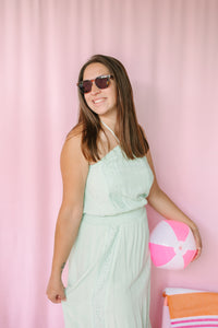 Dusty Sage Halter Maxi Dress