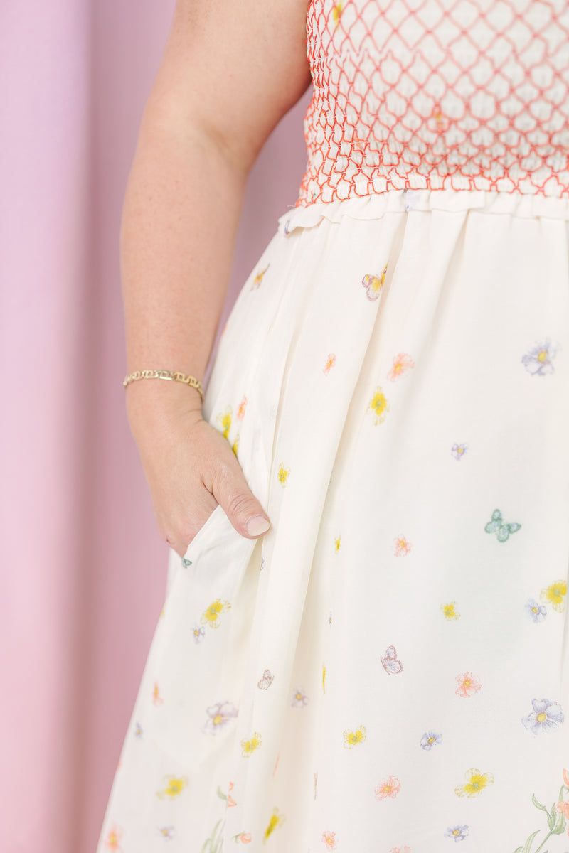 Ivory Multi Garden Dress