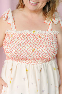 Ivory Multi Garden Dress