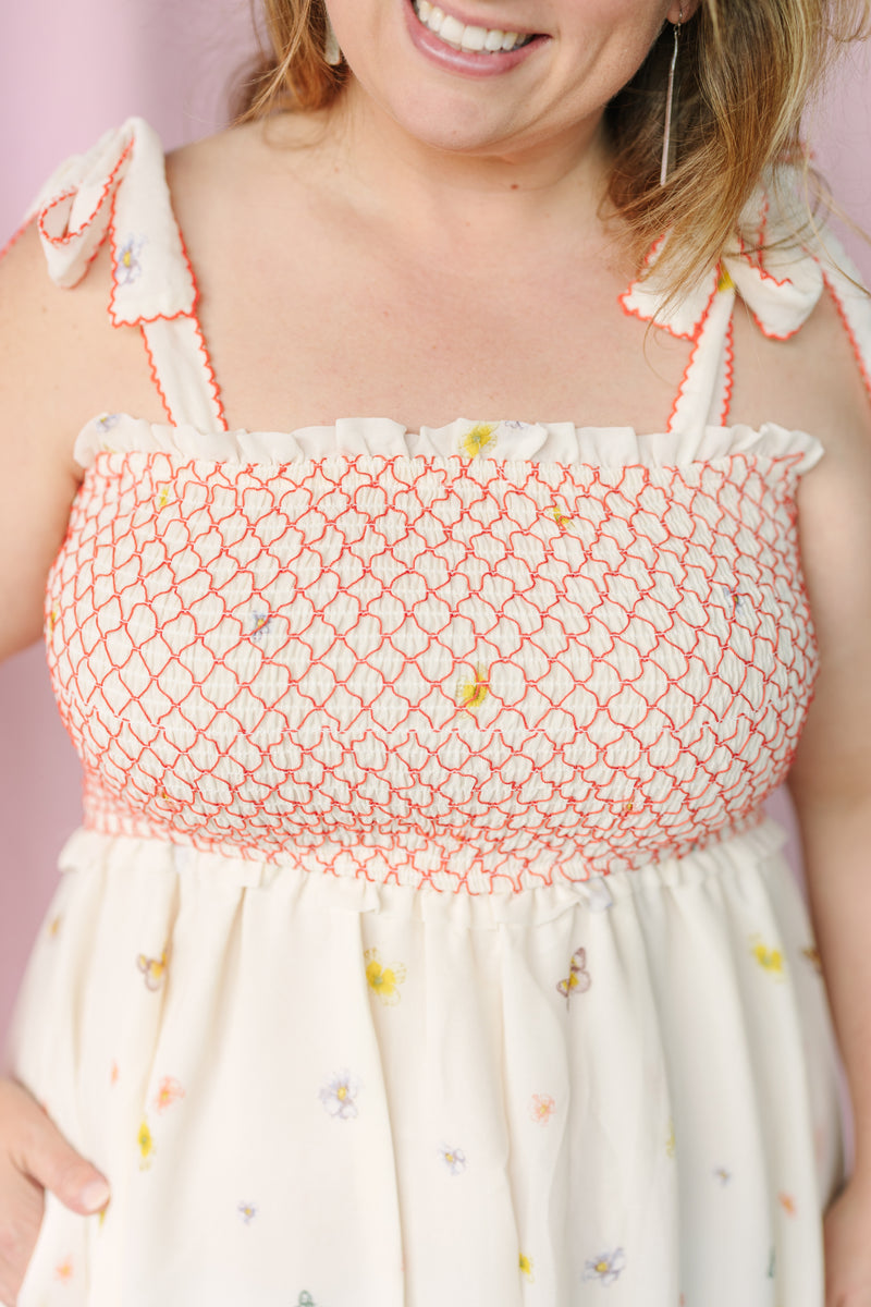 Ivory Multi Garden Dress