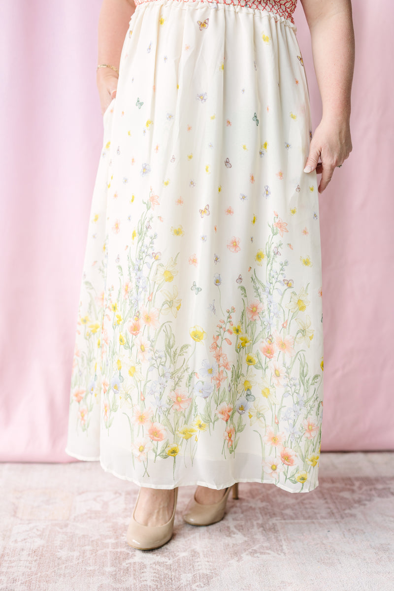 Ivory Multi Garden Dress