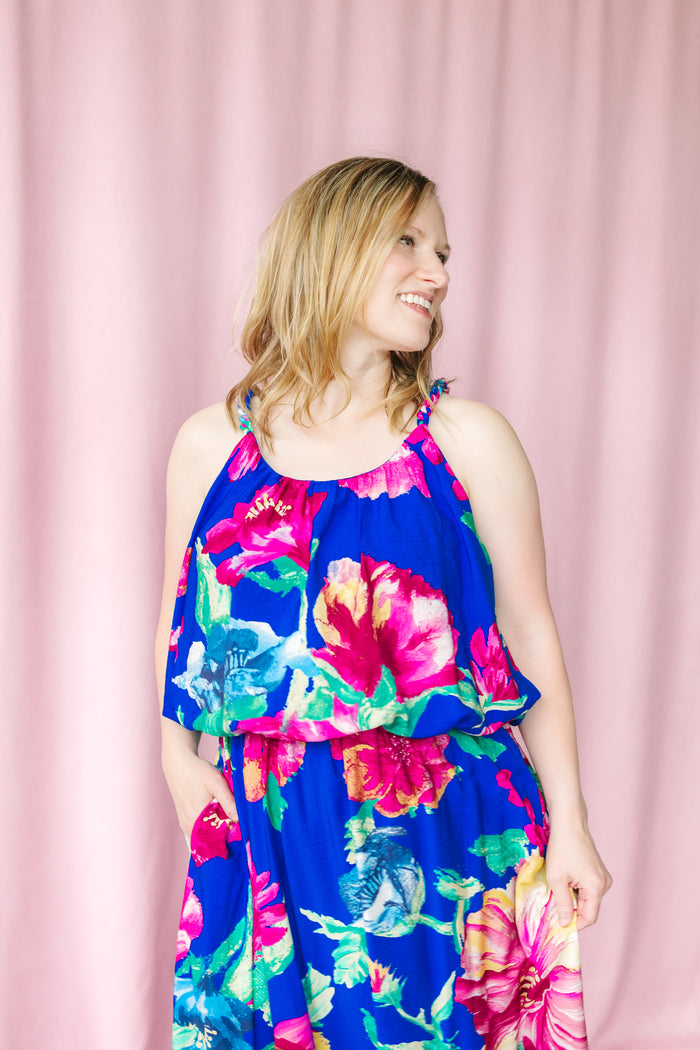Blue Floral Top