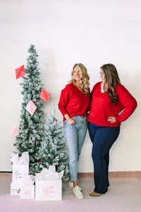 Red V-Neck Sweater