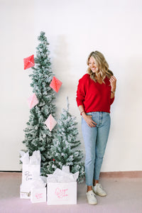 Red V-Neck Sweater