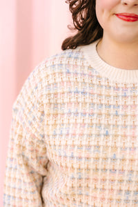 Tweed Patterned Pullover Sweater