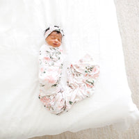 Posh Peanut Vintage Pink Rose Infant Headwrap