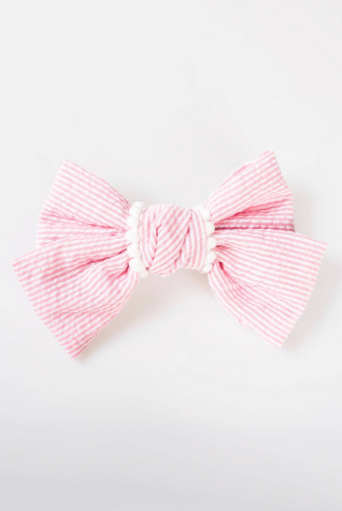 Skylar Pompom Bow Barrette