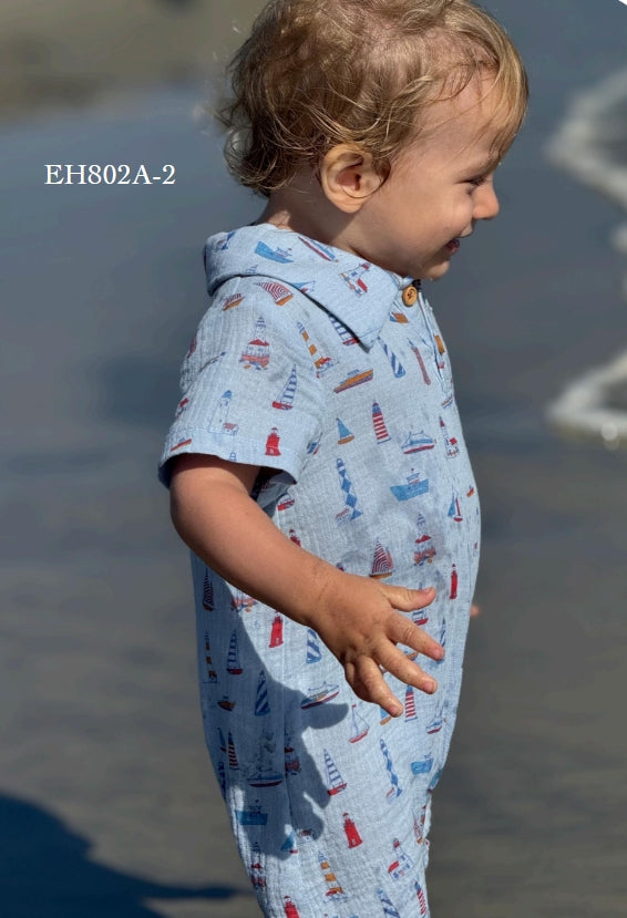 Lighthouses Finley Romper