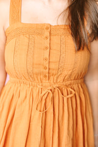 Orange Spice Midi Dress