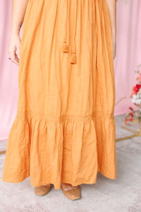 Orange Spice Midi Dress