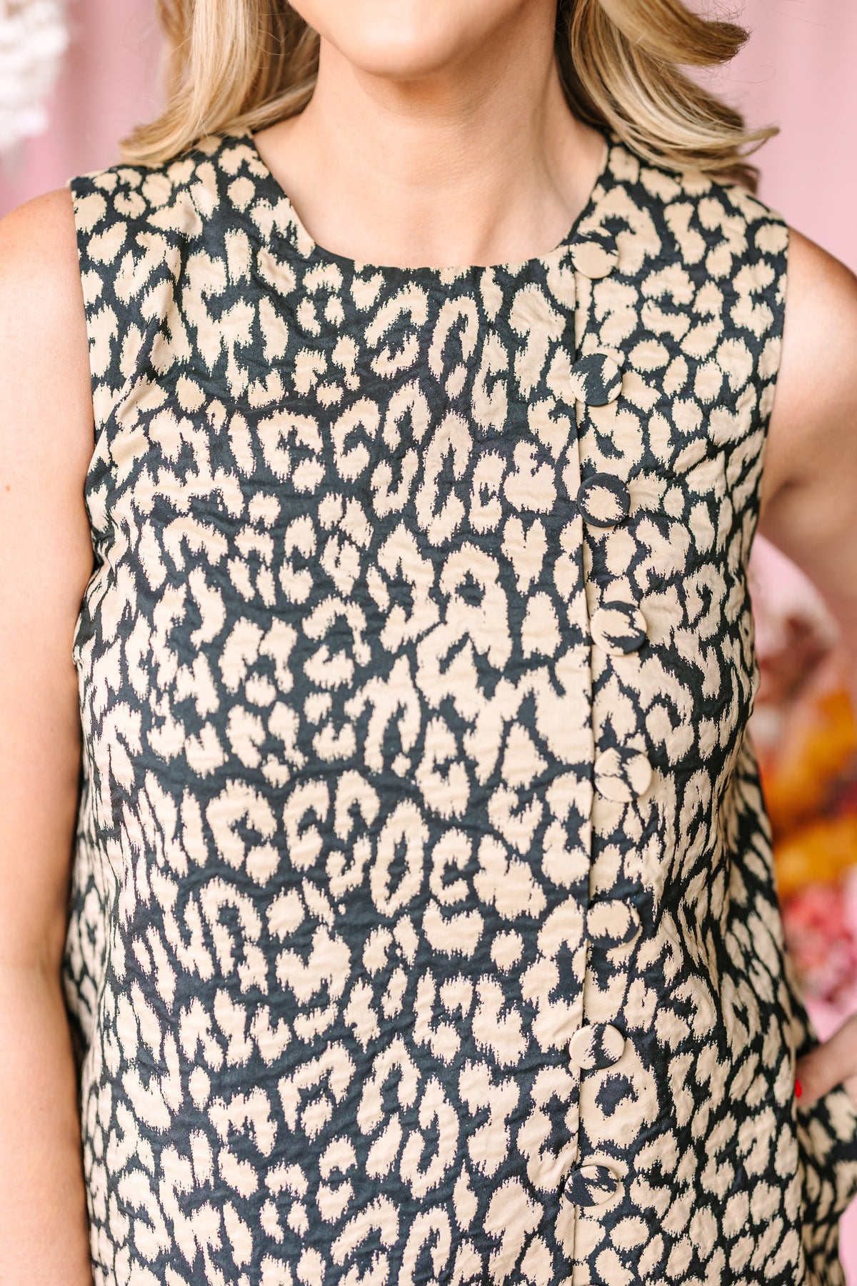 Taupe Leopard Print Dress