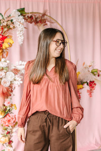 Rust Boho Blouse