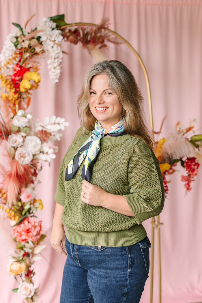 Green Crochet Sweater