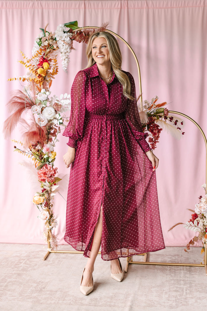 Mulberry Polka Dot Maxi