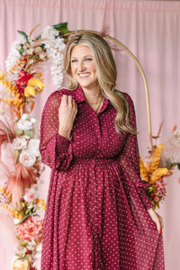 Mulberry Polka Dot Maxi