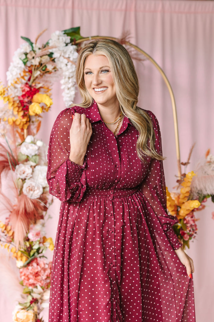 Mulberry Polka Dot Maxi