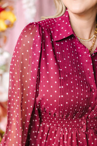 Mulberry Polka Dot Maxi