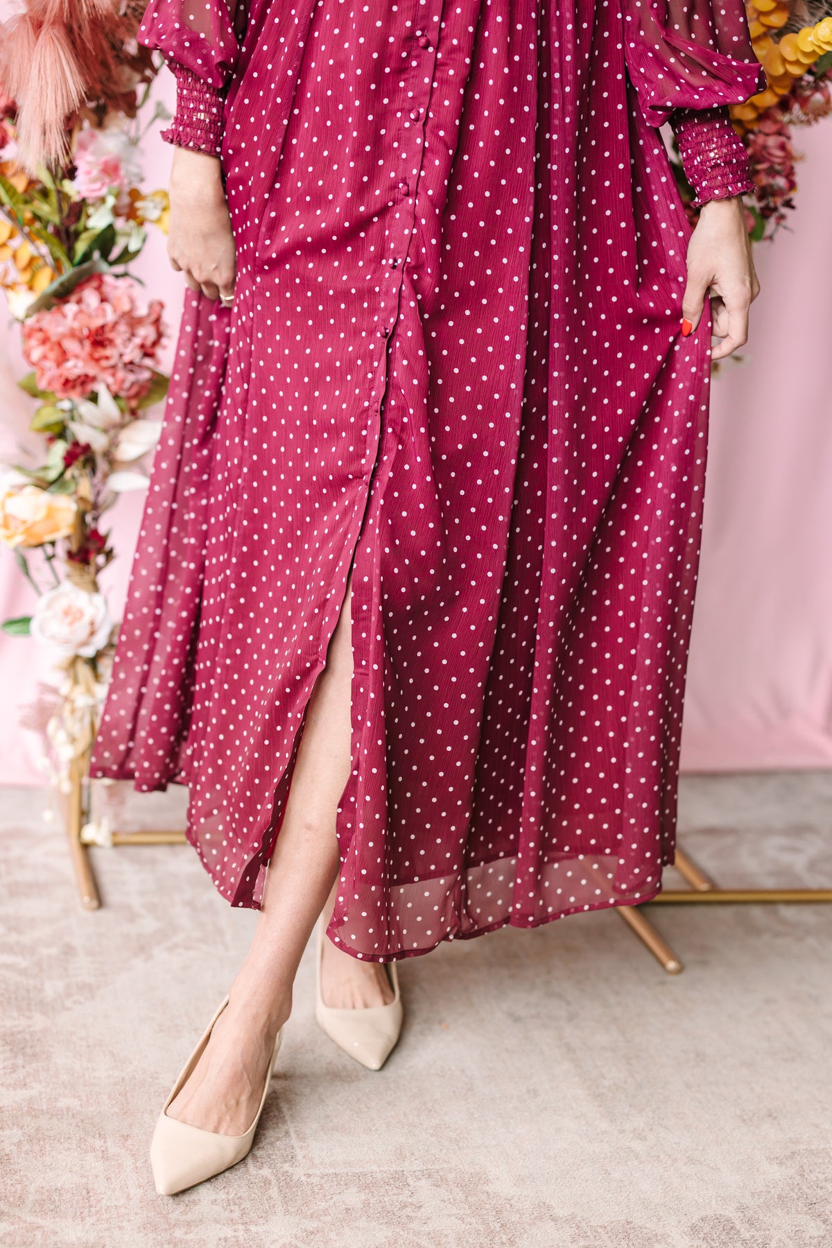 Mulberry Polka Dot Maxi