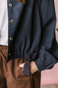 Navy Placket Jacket