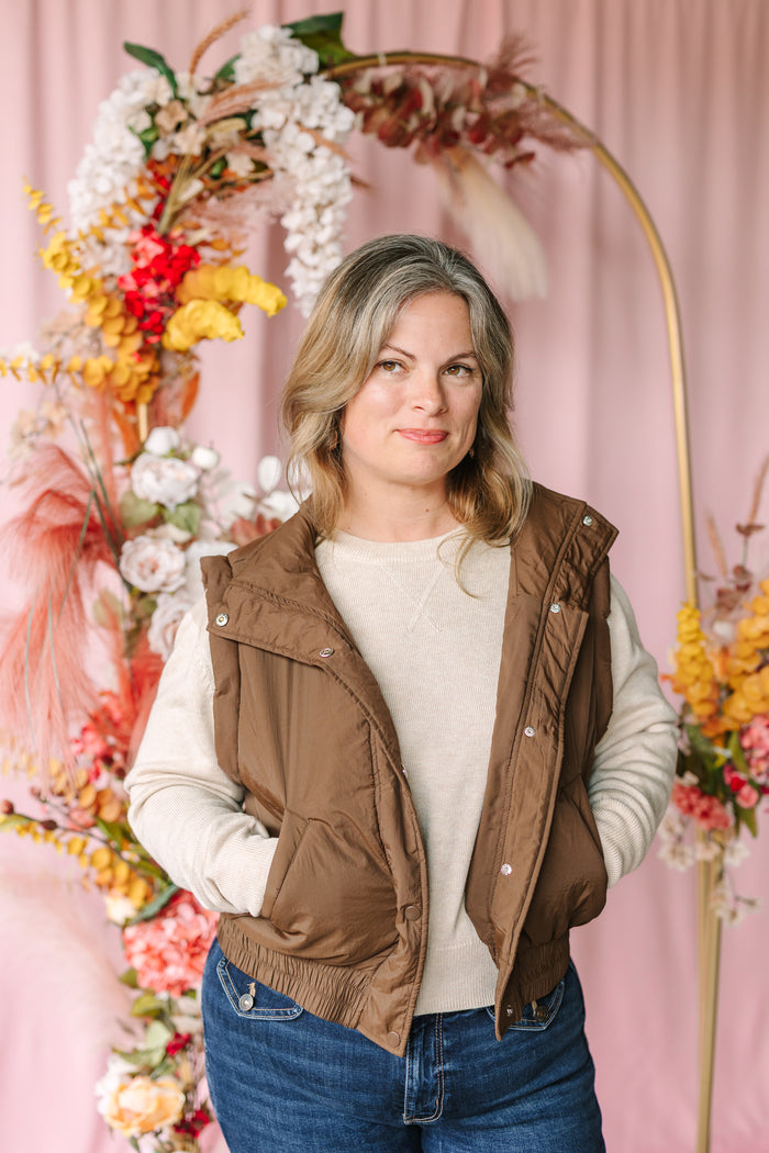 Chocolate Puffer Vest