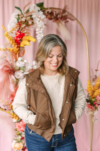 Chocolate Puffer Vest