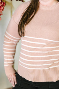 Blush Knit Striped Sweater