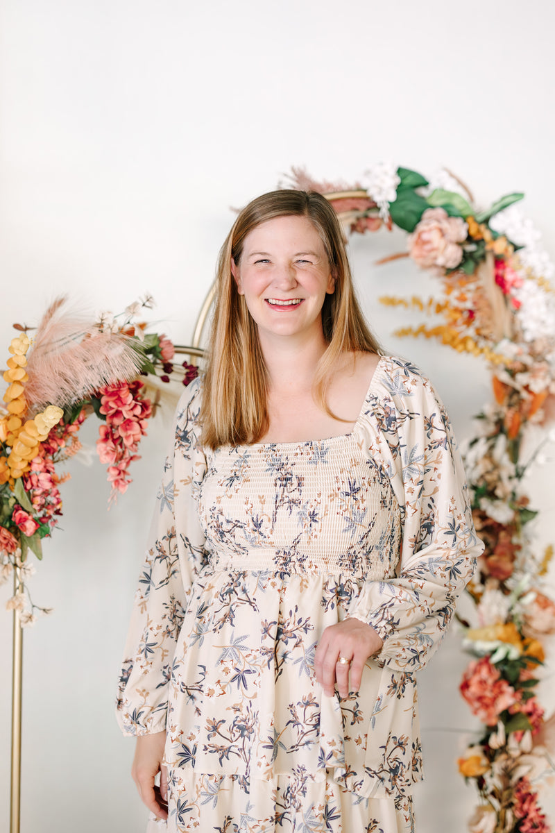 Floral Smocked Midi