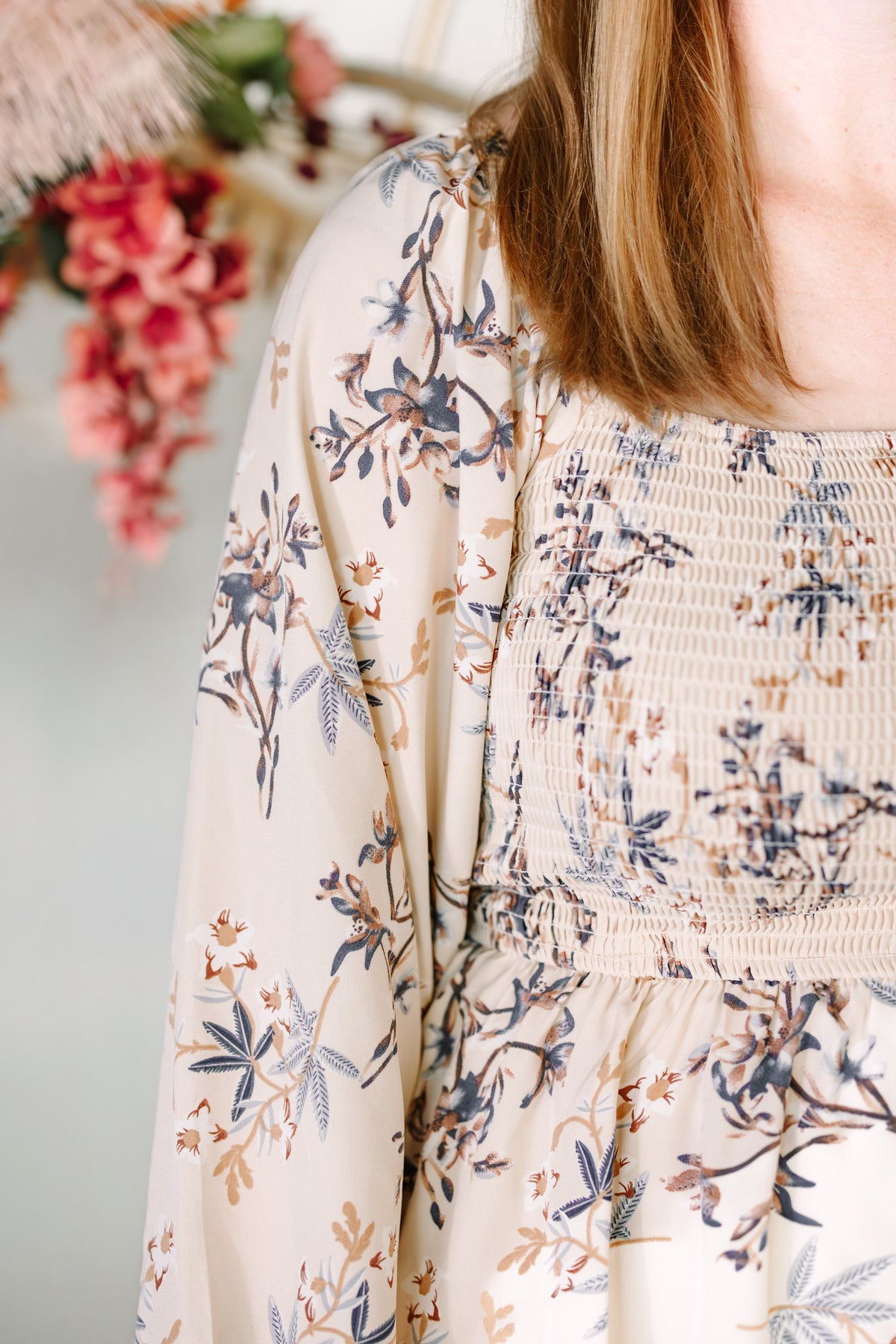 Floral Smocked Midi