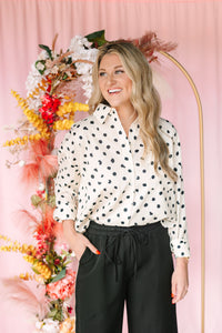 Ivory Polka Dot Blouse