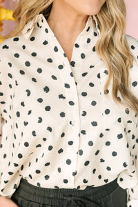 Ivory Polka Dot Blouse