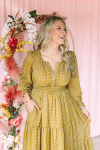 Medallion Notched Collar Maxi Dress