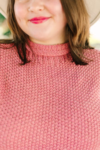 Marsala Mock Neck Sweater