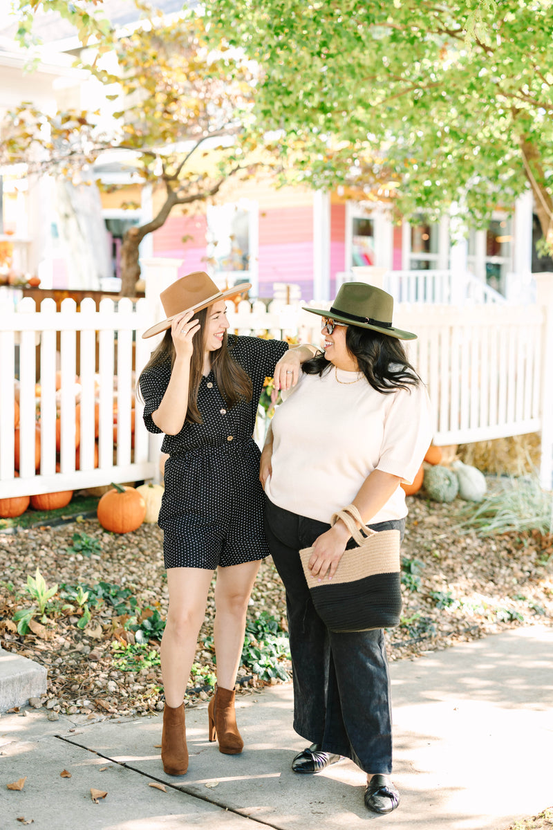 Black Dot Gauze Jumpsuit