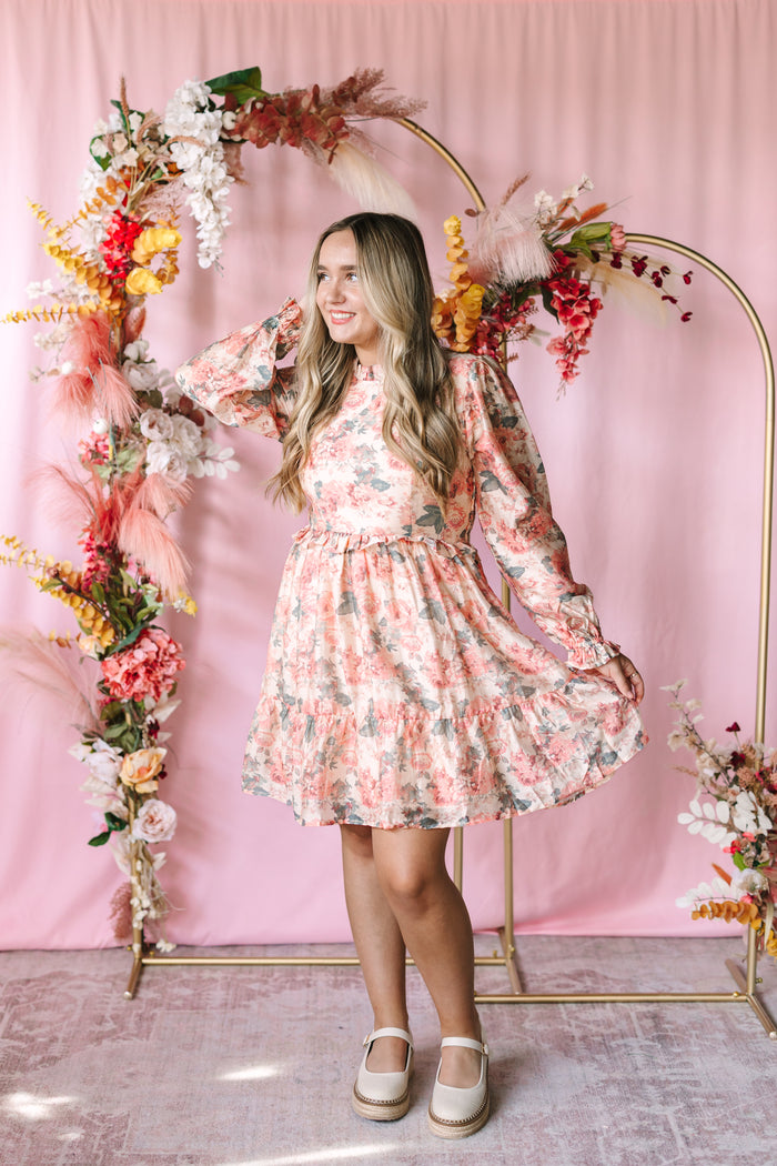 Vintage Rose Mini Dress